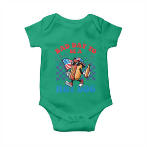 Bad Day To Be A Hot Dog 4th of July Baby Onesie Funny BBQ Grilling