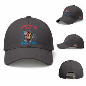 Bad Day To Be A Hot Dog 4th of July Baseball Cap Funny BBQ Grilling