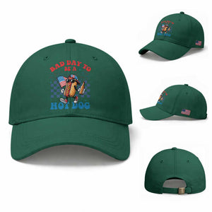Bad Day To Be A Hot Dog 4th of July Baseball Cap Funny BBQ Grilling