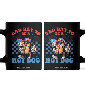 Bad Day To Be A Hot Dog 4th of July Coffee Mug Funny BBQ Grilling