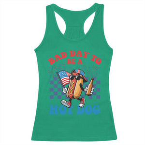 Bad Day To Be A Hot Dog 4th of July Racerback Tank Top Funny BBQ Grilling