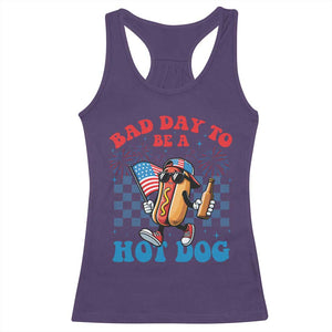 Bad Day To Be A Hot Dog 4th of July Racerback Tank Top Funny BBQ Grilling