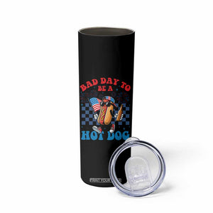 Bad Day To Be A Hot Dog 4th of July Skinny Tumbler Funny BBQ Grilling