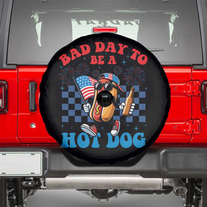 Bad Day To Be A Hot Dog 4th of July Spare Tire Cover Funny BBQ Grilling