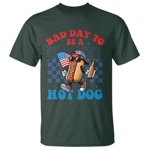 Bad Day To Be A Hot Dog 4th of July T Shirt Funny BBQ Grilling