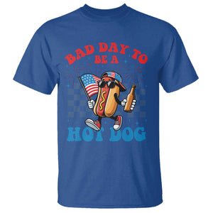 Bad Day To Be A Hot Dog 4th of July T Shirt Funny BBQ Grilling