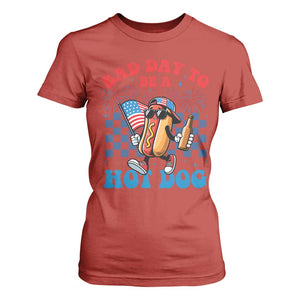 Bad Day To Be A Hot Dog 4th of July T Shirt For Women Funny BBQ Grilling