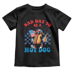 Bad Day To Be A Hot Dog 4th of July Toddler T Shirt Funny BBQ Grilling