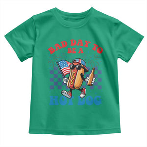 Bad Day To Be A Hot Dog 4th of July Toddler T Shirt Funny BBQ Grilling