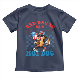 Bad Day To Be A Hot Dog 4th of July Toddler T Shirt Funny BBQ Grilling