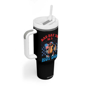 Bad Day To Be A Hot Dog 4th of July Tumbler With Handle Funny BBQ Grilling