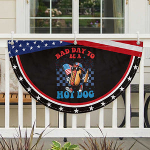Bad Day To Be A Hot Dog 4th of July Patriotic Fan Flag Funny BBQ Grilling TS11 2pcs pack Classic Black Print Your Wear