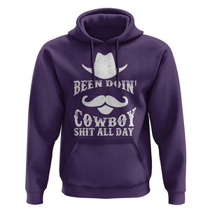 Funny Cowboy Hoodie Been Doin' Cowboy Shit Western Retro Hat TS11 Purple Print Your Wear