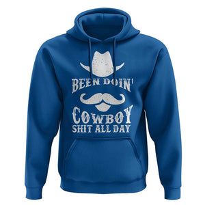 Funny Cowboy Hoodie Been Doin' Cowboy Shit Western Retro Hat TS11 Royal Blue Print Your Wear