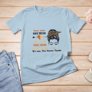 Funny Auntie T Shirt For Women Some Aunts Cuss Too Much TS11 Light Blue Print Your Wear