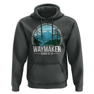 Christian Hoodie Waymaker Promise Keeper Light In The Darkness Miracle Worker Bible Verse TS11 Dark Heather Print Your Wear