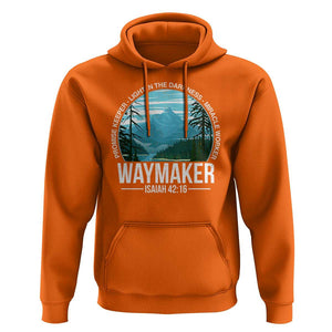 Christian Hoodie Waymaker Promise Keeper Light In The Darkness Miracle Worker Bible Verse TS11 Orange Print Your Wear