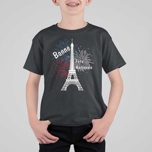 Eiffel Tower France T Shirt For Kid Bonne Fete Natiionale Paris Bastille Day TS11 Black Print Your Wear