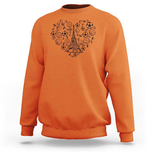 Eiffel Tower France Sweatshirt Ole French Paris Sport Lover TS11 Orange Print Your Wear