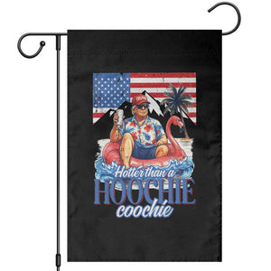 Funny Trump Beer Summer Vibes Garden Flag Hotter Than A Hoochie Trump Coochie TS11 Black Print Your Wear