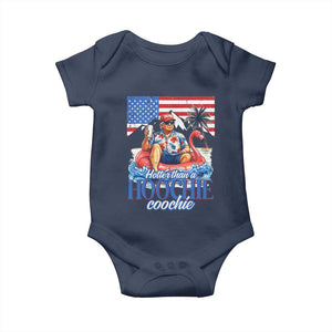 Funny Trump Beer Summer Vibes Baby Onesie Hotter Than A Hoochie Trump Coochie TS11 Navy Print Your Wear