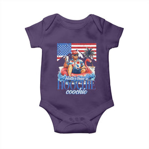 Funny Trump Beer Summer Vibes Baby Onesie Hotter Than A Hoochie Trump Coochie TS11 Purple Print Your Wear