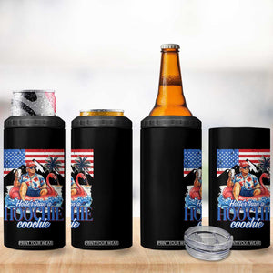 Funny Trump Beer Summer Vibes 4 in 1 Can Cooler Tumbler Hotter Than A Hoochie Trump Coochie TS11 Print Your Wear