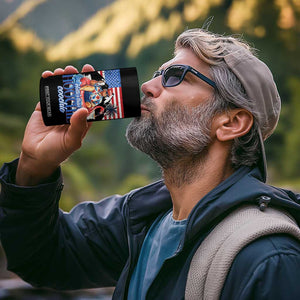 Funny Trump Beer Summer Vibes 4 in 1 Can Cooler Tumbler Hotter Than A Hoochie Trump Coochie TS11 Print Your Wear