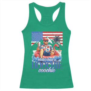 Funny Trump Beer Summer Vibes Racerback Tank Top Hotter Than A Hoochie Trump Coochie TS11 Irish Green Print Your Wear