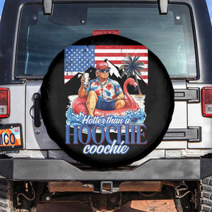 Funny Trump Beer Summer Vibes Spare Tire Cover Hotter Than A Hoochie Trump Coochie TS11 No hole Black Print Your Wear