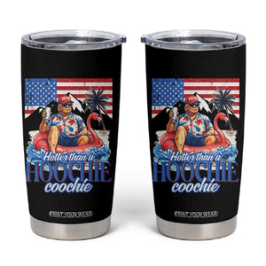 Funny Trump Beer Summer Vibes Tumbler Cup Hotter Than A Hoochie Trump Coochie TS11 Black Print Your Wear