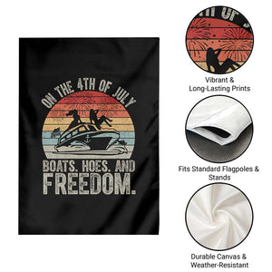 Funny On The 4th Of July Boats Hoes And Freedom Garden Flag TS11 Print Your Wear