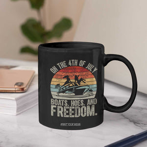 Funny On The 4th Of July Boats Hoes And Freedom Coffee Mug TS11 Print Your Wear