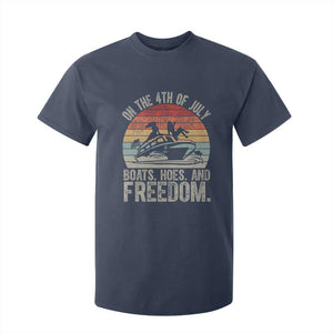 Funny On The 4th Of July Boats Hoes And Freedom T Shirt For Kid TS11 Navy Print Your Wear