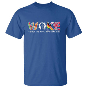 Woke It's Not The Insult You Think It Is T Shirt Feminist Social Justice TS11 Royal Blue Print Your Wear