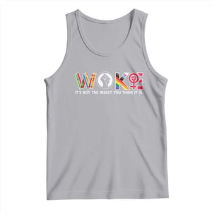 Woke It's Not The Insult You Think It Is Tank Top Feminist Social Justice TS11 Athletic Heather Print Your Wear