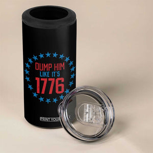 Funny Dump Him Like It's 1776 4 in 1 Can Cooler Tumbler Stars Political Sattire TS11 Print Your Wear