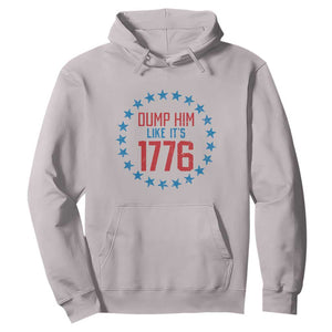 Funny Dump Him Like It's 1776 Hoodie Stars Political Sattire TS11 Ice Gray Print Your Wear