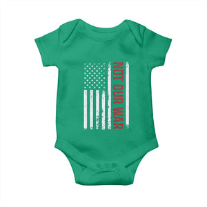 Not Our War Vintage American Flag Baby Onesie Pacifists Peace TS11 Irish Green Print Your Wear