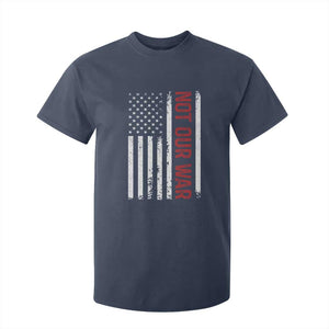 Not Our War Vintage American Flag T Shirt For Kid Pacifists Peace TS11 Navy Print Your Wear