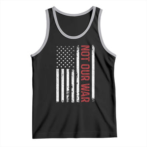 Not Our War Vintage American Flag Tank Top Pacifists Peace TS11 Black Athletic Heather Print Your Wear