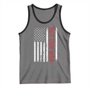 Not Our War Vintage American Flag Tank Top Pacifists Peace TS11 Deep Heather Black Print Your Wear