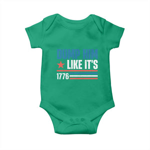 Funny Dump Him Like It's 1776 Baby Onesie Star And Stripes TS11 Irish Green Print Your Wear