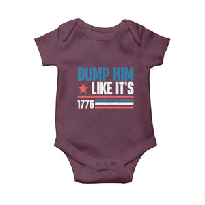 Funny Dump Him Like It's 1776 Baby Onesie Star And Stripes TS11 Maroon Print Your Wear