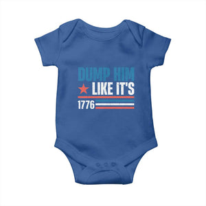 Funny Dump Him Like It's 1776 Baby Onesie Star And Stripes TS11 Royal Blue Print Your Wear