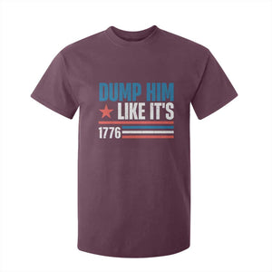 Funny Dump Him Like It's 1776 T Shirt For Kid Star And Stripes TS11 Maroon Print Your Wear