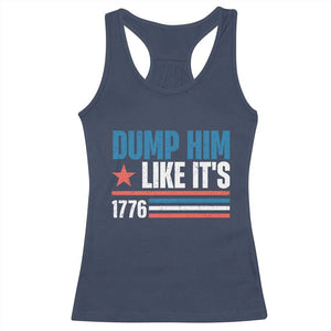 Funny Dump Him Like It's 1776 Racerback Tank Top Star And Stripes TS11 Navy Print Your Wear