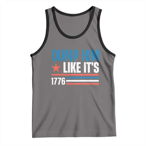 Funny Dump Him Like It's 1776 Tank Top Star And Stripes TS11 Deep Heather Black Print Your Wear