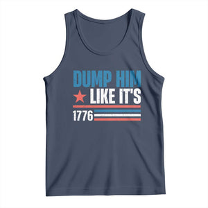 Funny Dump Him Like It's 1776 Tank Top Star And Stripes TS11 Navy Print Your Wear