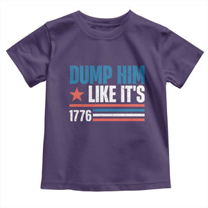 Funny Dump Him Like It's 1776 Toddler T Shirt Star And Stripes TS11 Purple Print Your Wear